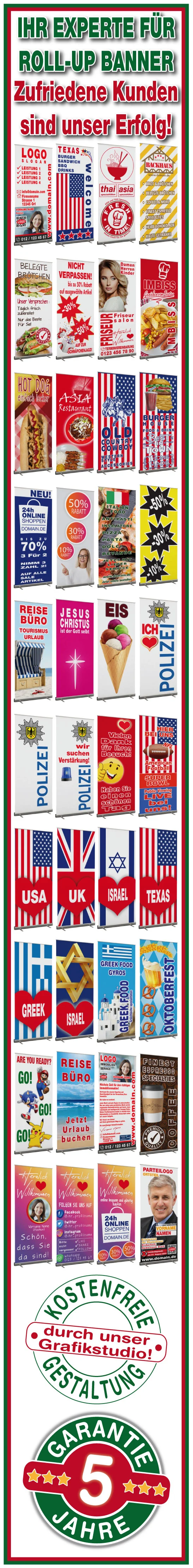 ihr experte für roll-up-banner - zufriedene kunden sind unser erfolg