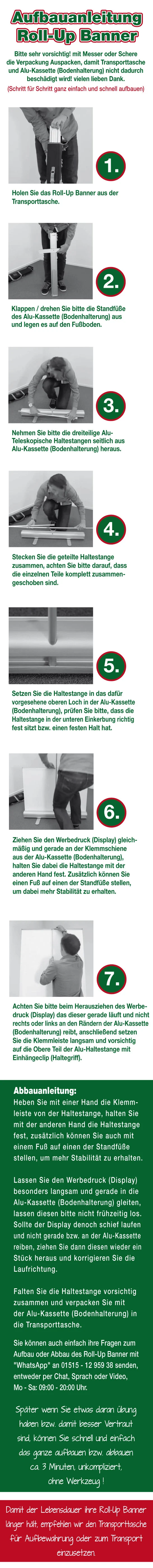 roll-up-banner aufbauanleitung - abbauanleitung