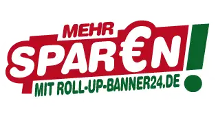 Rollup-Banner Geld sparen!